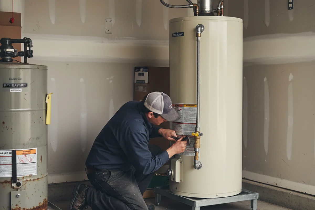 Water heater and shutoff valve replacement in Dakota